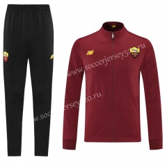 2021-2022 Training Version Roma Maroon Thailand Soccer Jacket Uniform-LH