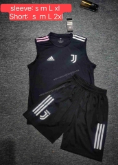 2021-2022 Juventus Black Thailand Soccer Training Vest Uniform-DD3