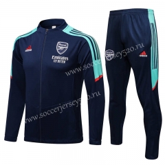 2021-2022 UEFA Champions League Arsenal Royal Blue Thailand Soccer Jacket Uniform -815