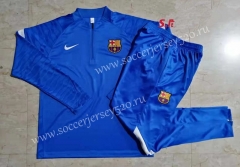 2021-2022 Barcelona Blue Thailand Soccer Tracksuit-815