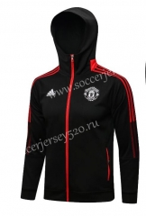 2021-2022 Manchester United Black Thailand Soccer Jacket With Hat-815