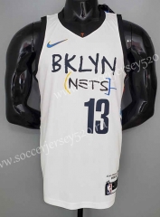21-22 Brooklyn Nets White #13 NBA Jersey-SN