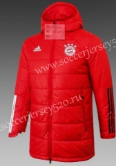 2021-2022 Bayern München Red Cotton Coats With Hat-GDP