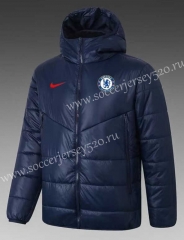 2021-2022 Chelsea Blue Cotton Coats With Hat-GDP