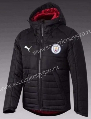 2021-2022 Manchester City Black Cotton Coats With Hat-GDP