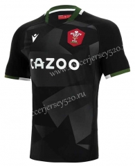 21-22 Wales Away Black Thailand Rugby Shirt