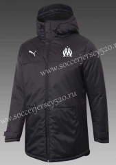 2021-2022 Olympique Marseille Black Cotton Coats With Hat-GDP