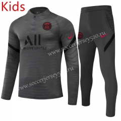 Player Version 2021-2022 Paris SG Grey Kids/Youth Soccer Tracksuit-GDP