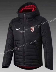 2021-2022 AC Milan Black Cotton Coats With Hat-GDP