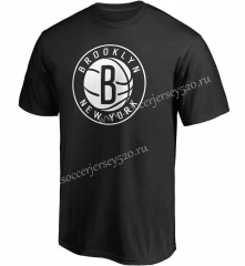 Brooklyn Nets NBA Black Cotton T Jersey-CS
