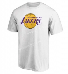 Los Angeles Lakers NBA White Cotton T Jersey-CS