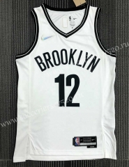 21-22 75th Anniversary Brooklyn Nets White #12 NBA Jersey-311
