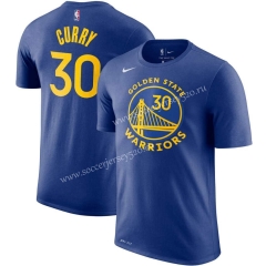 Golden State Warriors  NBA Blue #30 Cotton T Jersey-CS