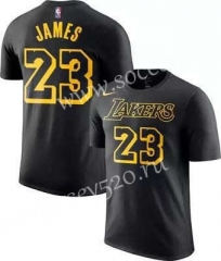 Los Angeles Lakers NBA Black #23 Cotton T Jersey-CS