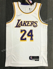21-22 75th Anniversary Los Angeles Lakers White #24 NBA Jersey-311