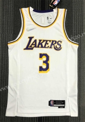 21-22 75th Anniversary Los Angeles Lakers White #3 NBA Jersey-311