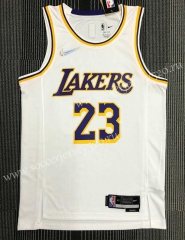 21-22 75th Anniversary Los Angeles Lakers White #23 NBA Jersey-311