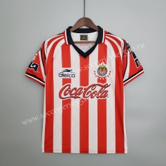 Retro Version 1998-1999 Deportivo Guadalajara Home Red&White Thailand Soccer Jersey AAA