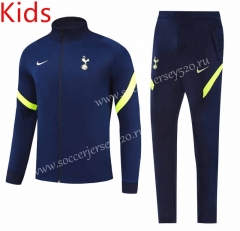 2021-2022 Tottenham Hotspur Cyan Kids/Youth Soccer Jacket Uniform-GDP