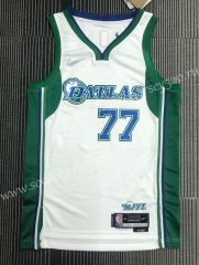 City Edition 21-22  Dallas Mavericks White #77 NBA Jersey-311