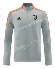 2021-2022 Juventus Grey (Orange Webbing)Thailand Soccer Jacket-LH
