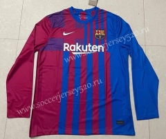 2021-2022 Barcelona Home Red&Blue LS Thailand Soccer Jersey AAA-818