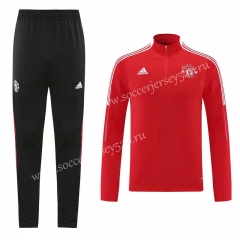 2021-2022 Manchester United Red Thailand Soccer Tracksuit -LH