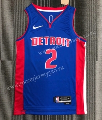 2021-2022 75th Anniversary Detroit Pistons Blue #2 NBA Jersey-311