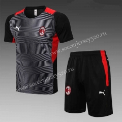 2021-2022 AC Milan Black Pad Printing Thailand Training Soccer Uniform-815