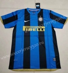 Retro Version Inter Milan Home Blue&Black Thailand Soccer Jersey AAA-DD3