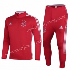 2021-2022 Ajax Red Thailand Soccer Tracksuit Uniform-HR