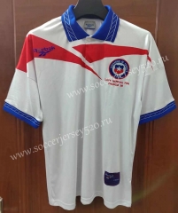 Retro Version 1998 Chile Away White Thailand Soccer Jersey AAA-7T