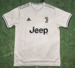 Retro Version 18-19 Juventus Away Light Grey Thailand Soccer Jersey AAA-817