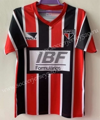 Retro Version 1991 Sao Paulo Futebol Away Red&Black Thailand Soccer Jersey AAA-AY