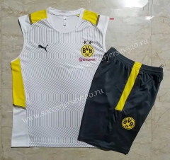 2021-2022 Borussia Dortmund White(Pad Printing）Thailand Soccer Vest Uniform-815