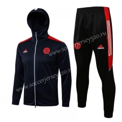 2021-2022 UEFA Champions League Bayern München Royal Blue Thailand Soccer Jacket Uniform With Hat-815