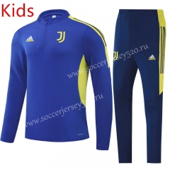 2021-2022 Juventus Blue Kids/Youth Tracksuit Uniform-GDP