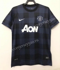Retro Version 13-14 Manchester United Away Black Thailand Soccer Jersey AAA-811