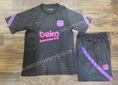 2021-2022 Barcelona Black Soccer Training Uniform-709