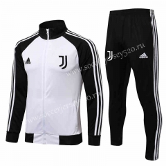 2021-2022 Juventus White(Black Sleeves) Thailand Soccer Jacket Uniform-815