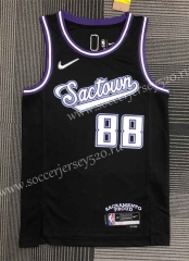 City Version 2022 Sacramento Kings Black#88 NBA Jersey-311