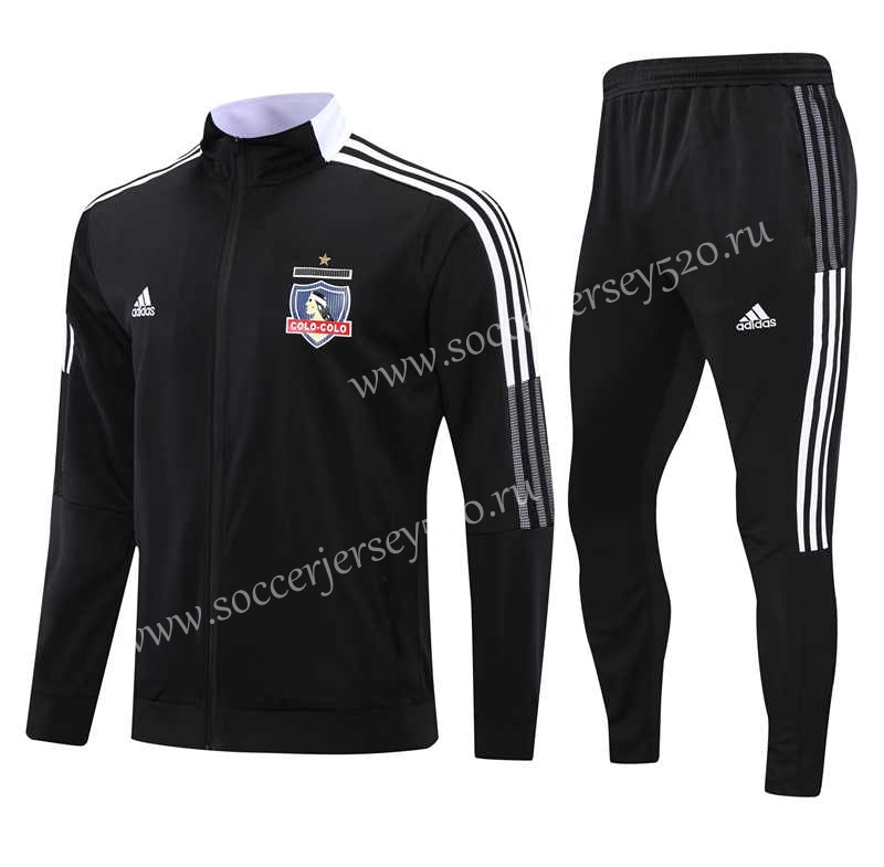 2021-2022 Colo-Colo Black Thailand Soccer Jacket Unifrom-HR,Colo-Colo