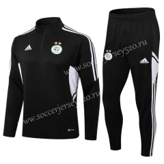 2022-2023 Algeria Black Thailand Soccer Tracksuit Uniform-411
