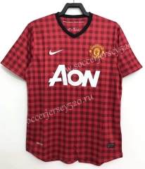 Retro Version 12-13 Manchester United Home Red Thailand Soccer Jersey AAA-811