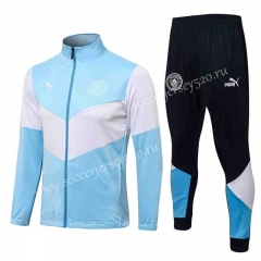 2021-2022 Manchester City Light Blue Thailand Soccer Jacket Uniform-815