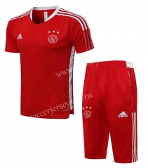 （Cropped Trousers）2021-2022 Ajax Red Short-sleeve Thailand Soccer Tracksuit-815