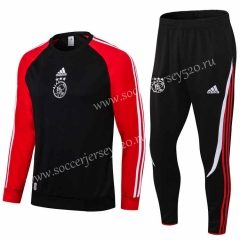 2022-2023 Ajax Black(Red Sleeve) Thailand Soccer Tracksuit Uniform-411