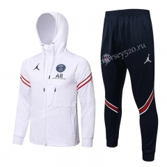2021-2022 Paris SG White Thailand Jacket Uniform With Hat-815