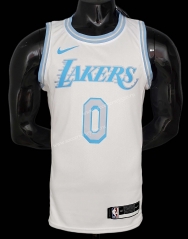 Retro Limited Edition 2021-2022 Los Angeles lakers White #0 NBA Jersey-609