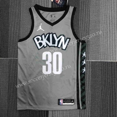 Trapeze Version 2022 Brooklyn Nets Grey #30 NBA Jersey-311